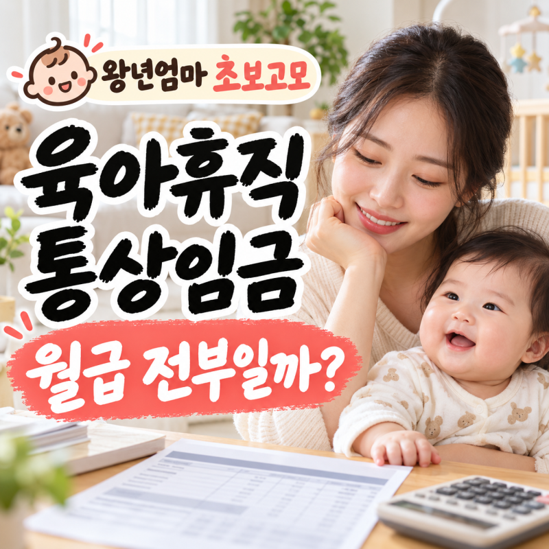 육아휴직급여 통상임금 계산법, 월급 전부가 기준일까?
