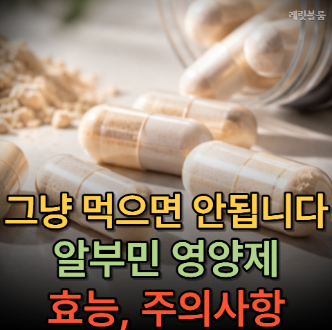 "알부민 영양제 아무나 먹어도 될까.." 효능부터 섭취 전 알아둘 것까지