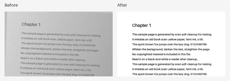 스캔 PDF 보정 무료 프로그램, 누렇게 바랜 책을 선명하게