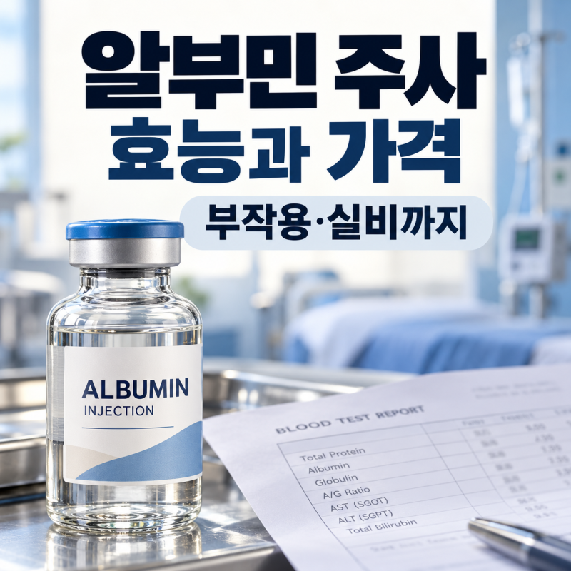 알부민 주사 효능과 가격 총정리｜맞는 이유·부작용·실비까지