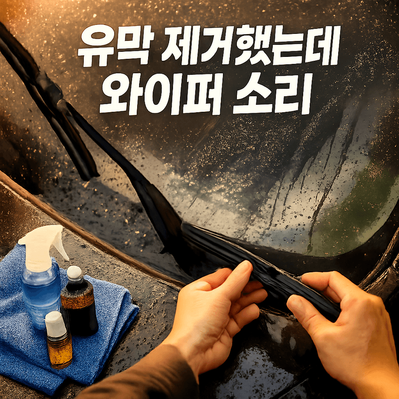 유막 제거했는데 와이퍼 소리 더 심해졌다? 순서가 문제일 수 있습니다
