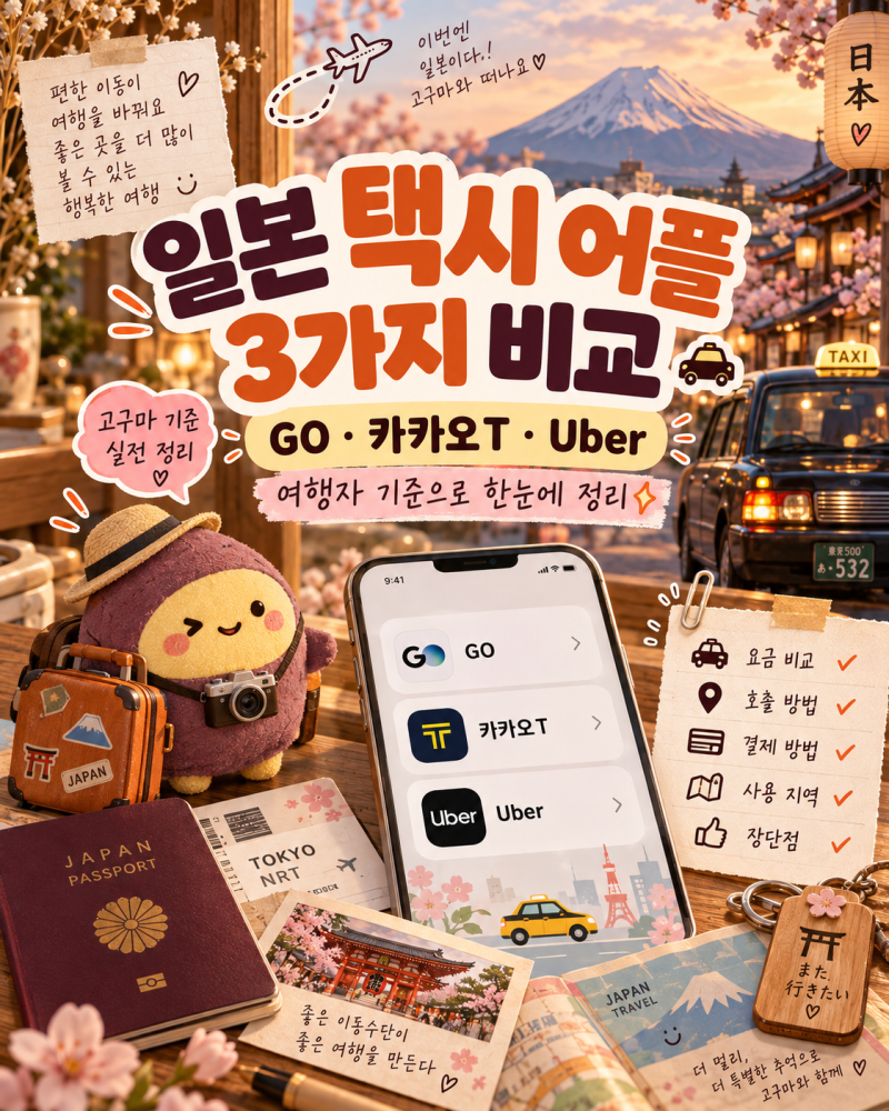 일본 택시 어플 추천｜GO·카카오T·Uber 뭐가 편할까