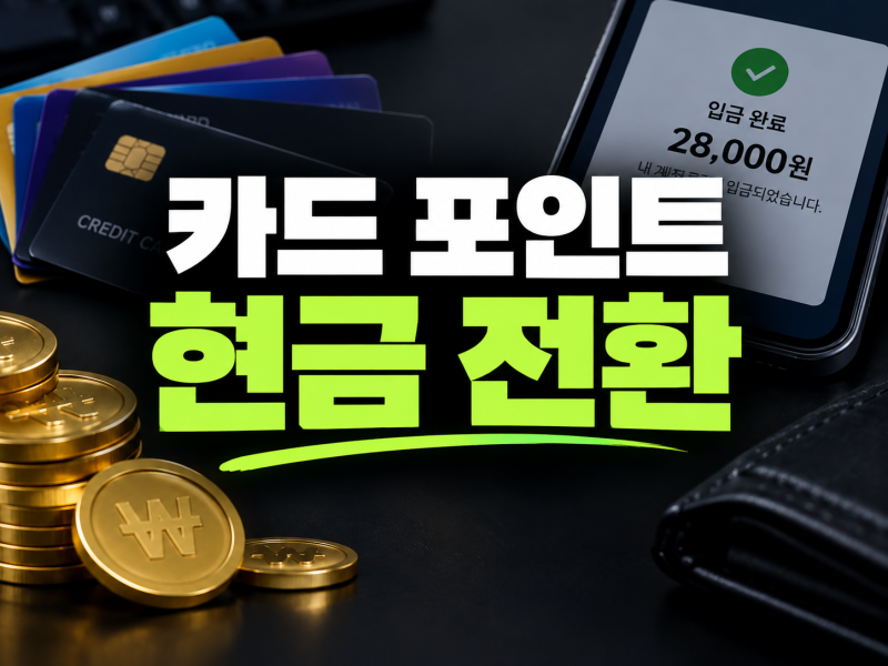 신용카드 포인트 하나로 모아 현금 전환하고 계좌로 입금받은 후기