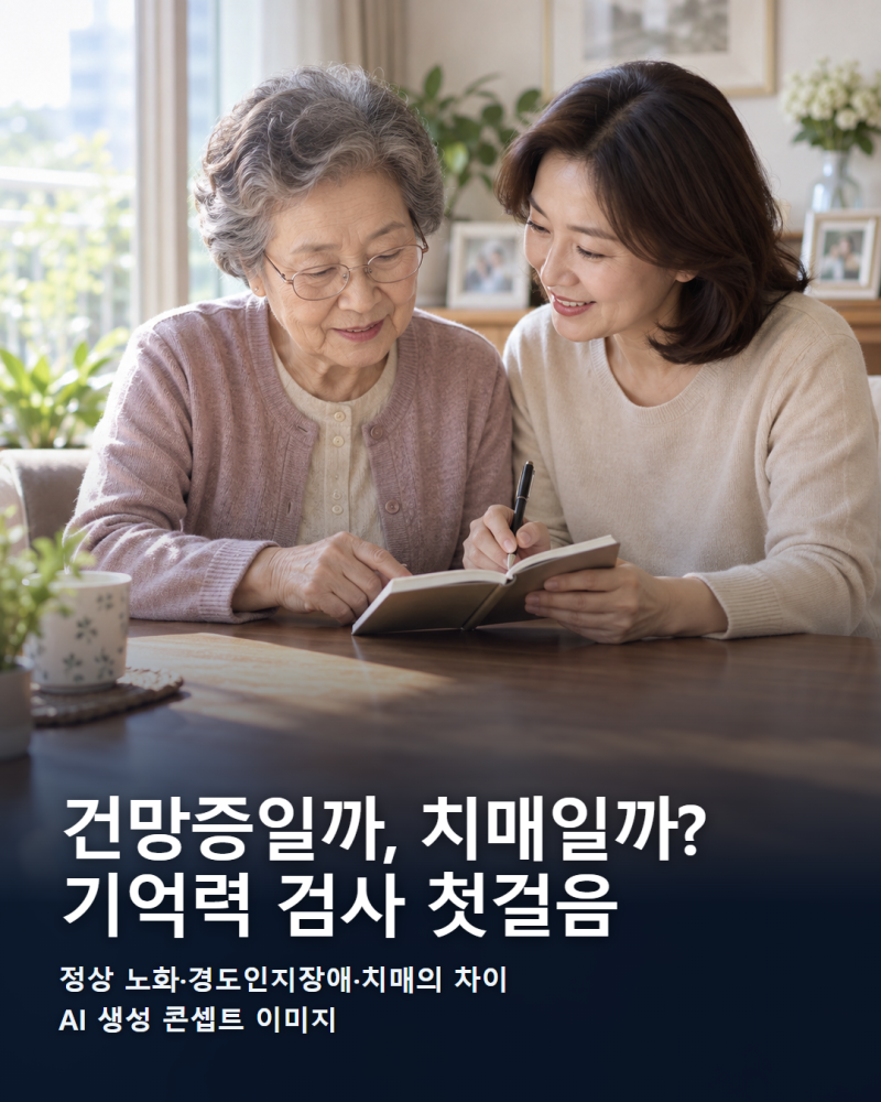 건망증일까 치매일까? 경도인지장애와 첫 기억력 검사, 가족이 준비할 것