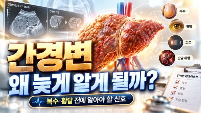간경변 초기증상은 왜 늦게 나타날까? 복수·황달 전에 알아야 할 검사와 치료