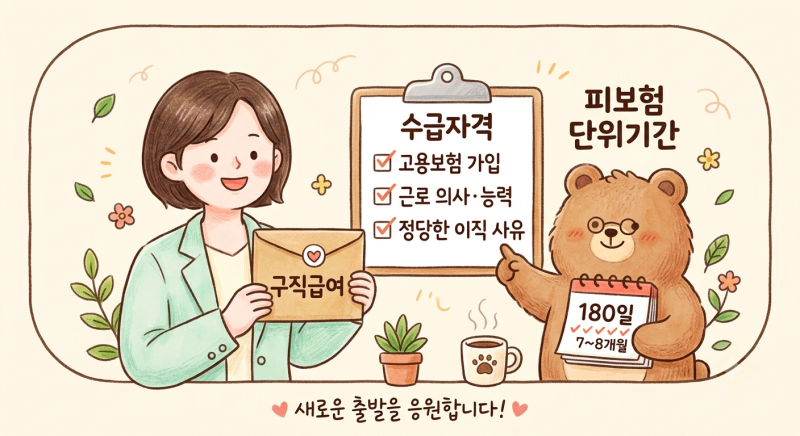 실업급여 신청 조건과 피보험 단위기간 계산법 총정리