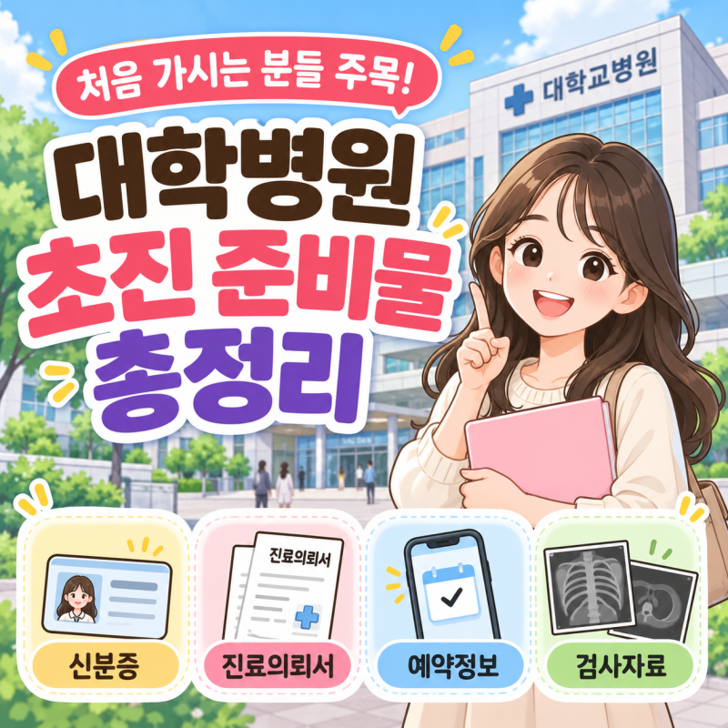대학병원 초진 준비물 총정리｜신분증·진료의뢰서·모바일건강보험증까지