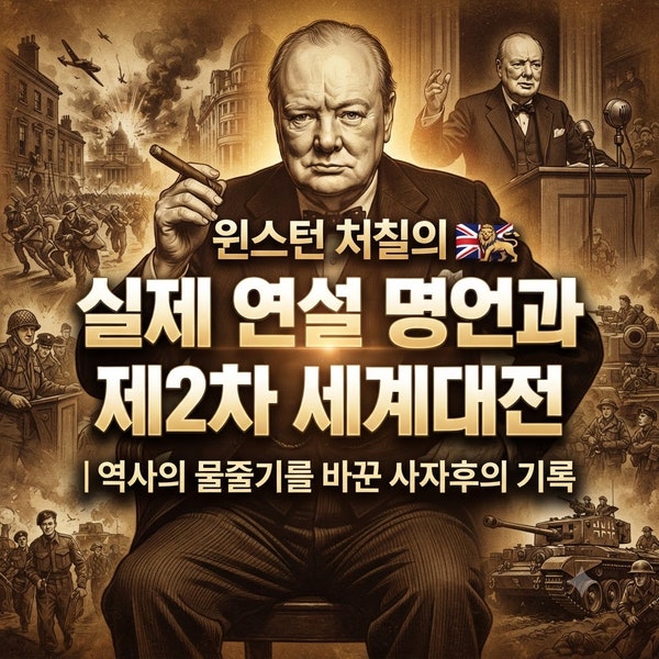 윈스턴 처칠의 실제 연설 명언과 제2차 세계대전역사의 물줄기를 바꾼 사자후의 기록