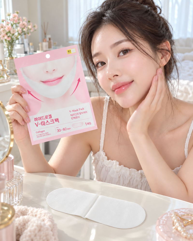 다이소 브이 마스크팩 1,000원 후기, 턱선 관리 진짜 괜찮을까?