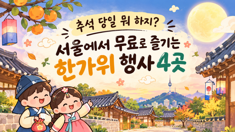 秋夕當天要做什麼？首爾免費享受的韓佳節活動4處（+時間、地點、家人、戀人）