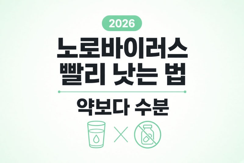 노로바이러스 빨리 낫는 법｜약보다 수분