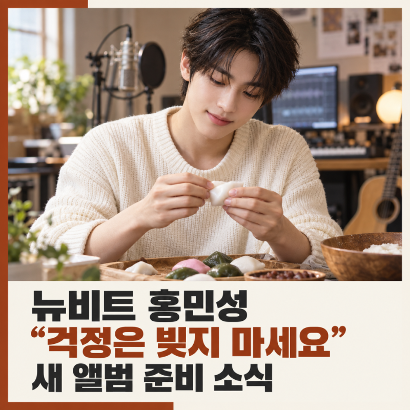 "걱정은 빚지 않길" 뉴비트 홍민성 추석 송편 메시지 유럽 투어 새 앨범