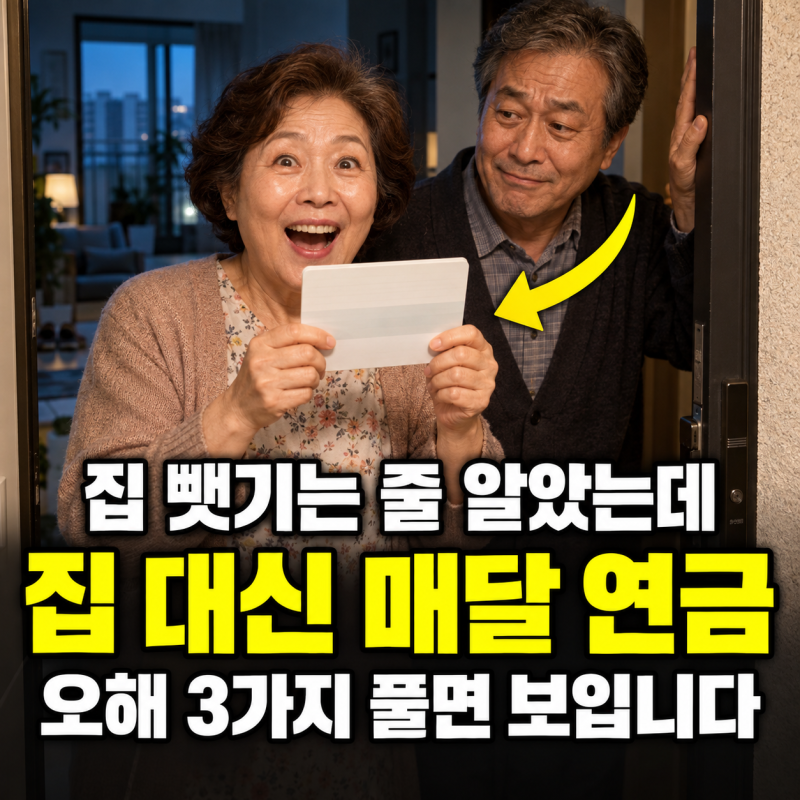 주택연금 집 뺏기는 줄 알았는데.. 5060이 모르는 3가지 오해와 55세 가입 조건