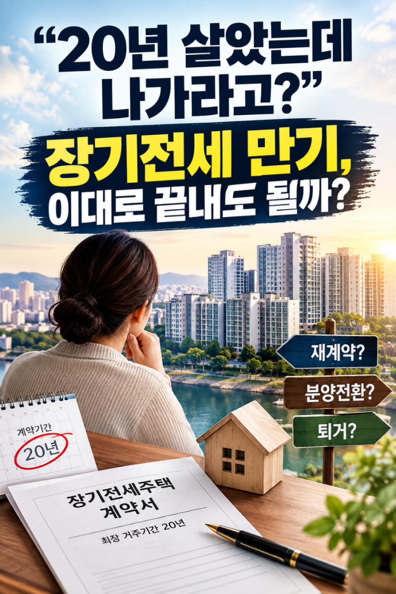 “20년 살았는데 나가라고?” 장기전세 만기, 이대로 끝내도 될까?