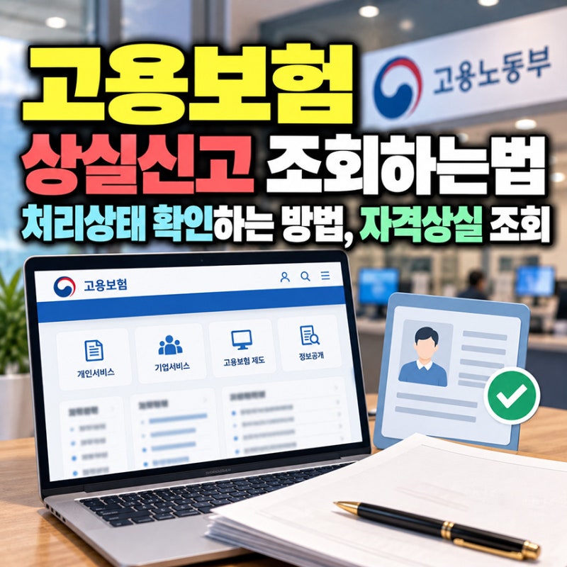 고용보험 상실신고 조회하는법, 처리상태 확인하는 방법, 자격상실 조회