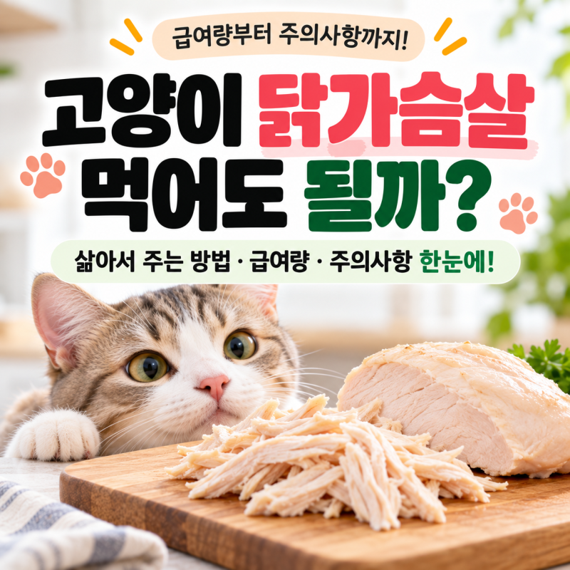 고양이 닭가슴살 먹어도 될까｜삶아서 주는 방법