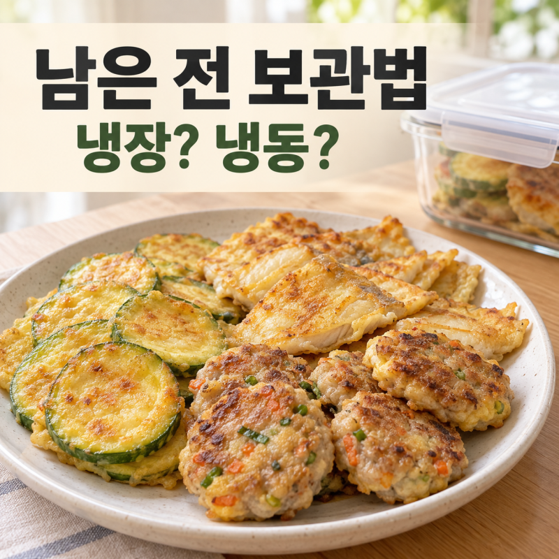 남은 전 보관법, 냉장·냉동부터 데우기까지