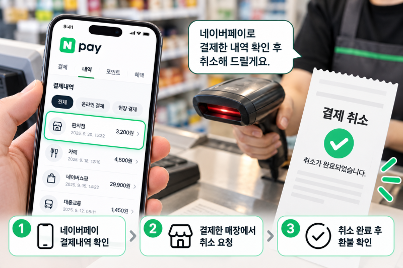 네이버페이 취소 바코드 어디서? 반품 바코드·결제취소 방법 정리