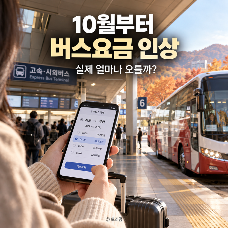 10월부터 고속버스 시외버스 요금 인상, 실제 얼마나 오를까?