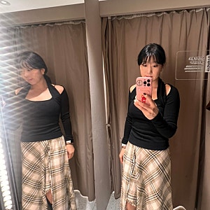 [찐정보] 자라 추석 세일 40%! 서면 ZARA 매장 실시간 방문 후기 (체크스커트·피팅룸 착샷 & 자....