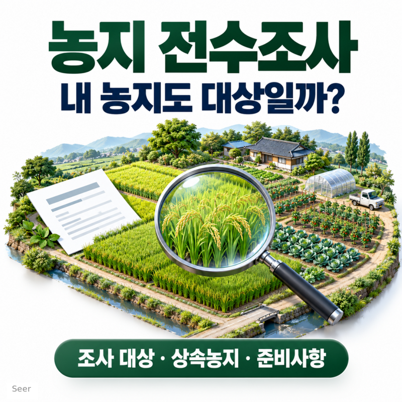 [정책·제도] 2026 농지 전수조사 대상·기간 정리, 상속농지와 고령농 임대차는?
