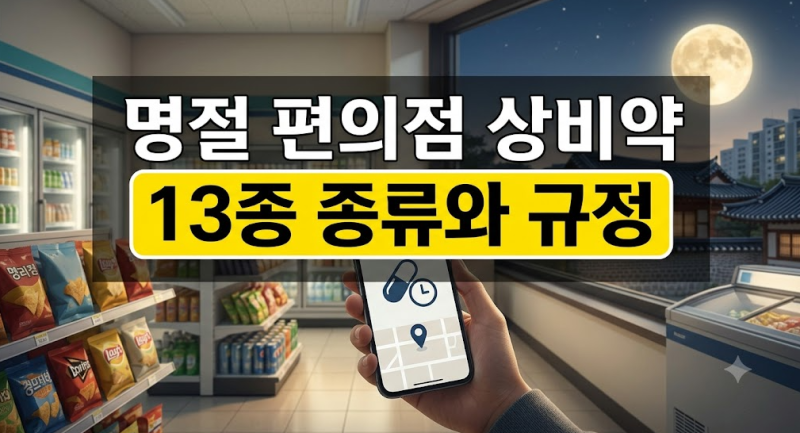 명절에 약국 문 닫으면? 편의점 상비약 종류 및 긴급 대처 가이드
