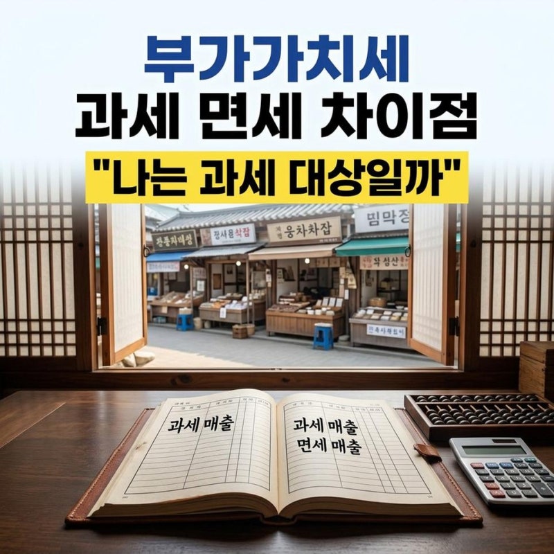 부가가치세 과세 대상 vs 면세 차이 개인 일반 간이 사업자 기준 정리
