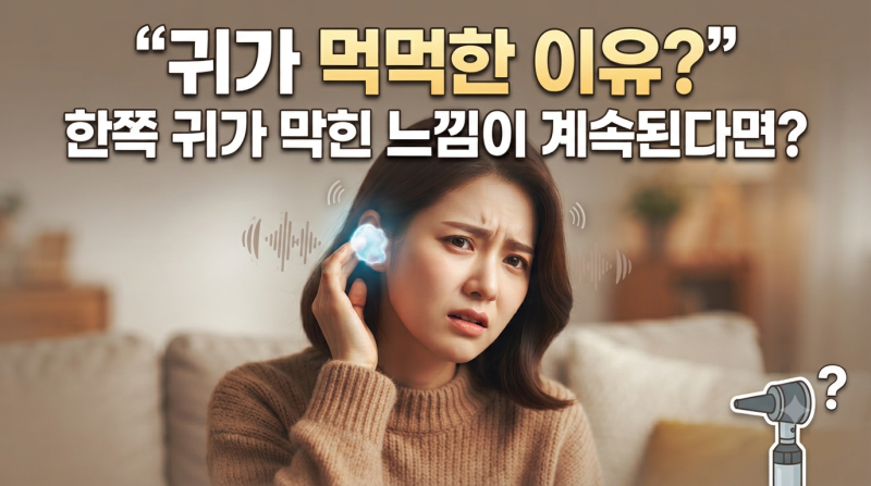 귀가 먹먹한 이유, 한쪽 귀가 막힌 느낌이 계속된다면?