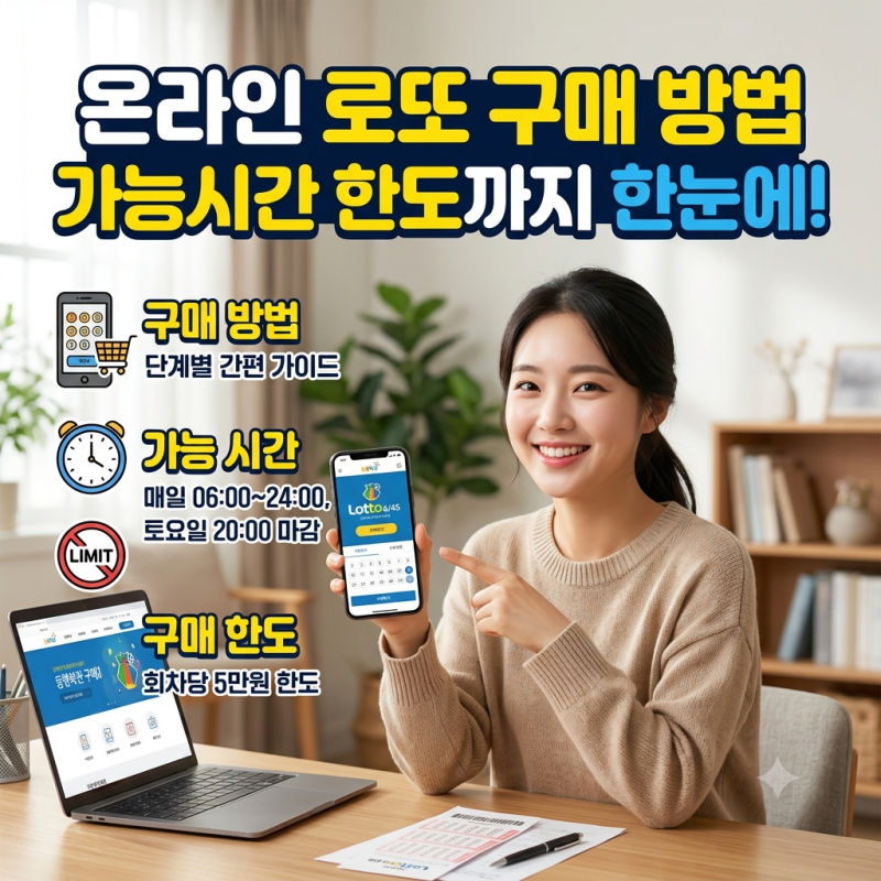 온라인 로또 구매 방법 가능시간 한도까지 한눈에!