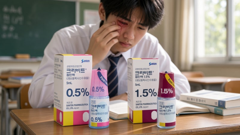 크라비트점안액, 0.5%와 1.5%는 쓰임새가 어떻게 다를까요