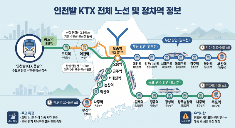 인천발 KTX 노선 개요