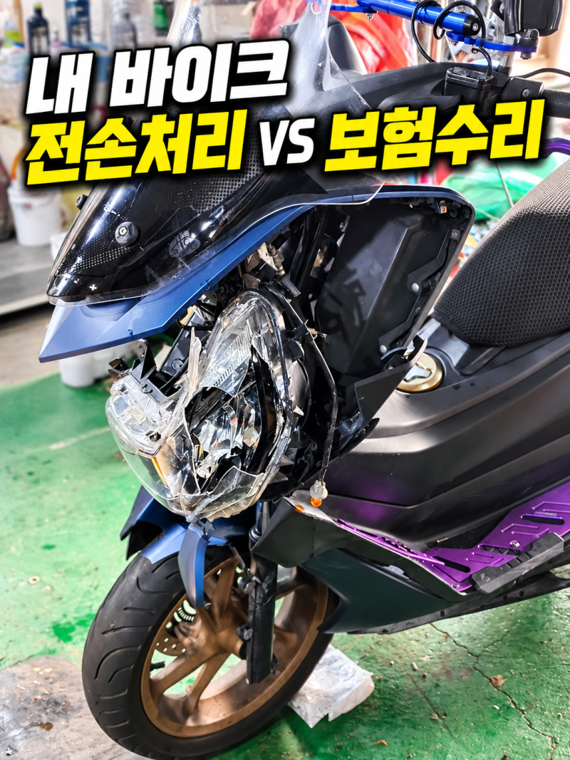 오토바이(이륜차) 사고처리 & 전손,보험수리 & 미수선 수리 차이 쉽게 정리