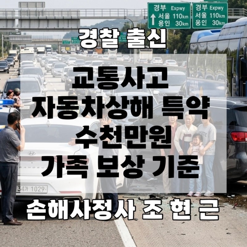 교통사고 가해자·과실 100%라도 수천만 원? 자동차상해(자상) 특약 가족 보상 기준 (추석 고속....