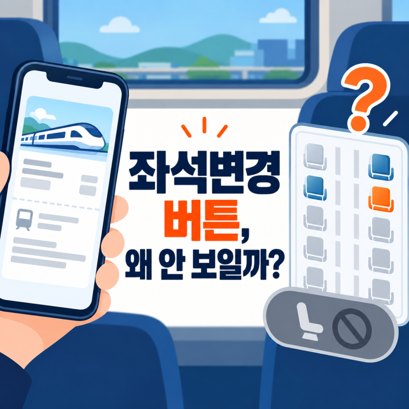 코레일 좌석 변경 안뜸, 왜 버튼이 안 보일까