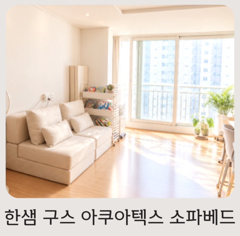 아이방 에어컨 대신 선택한 것, 한샘 눕 데이즈 구스 아쿠아텍스 소파베드