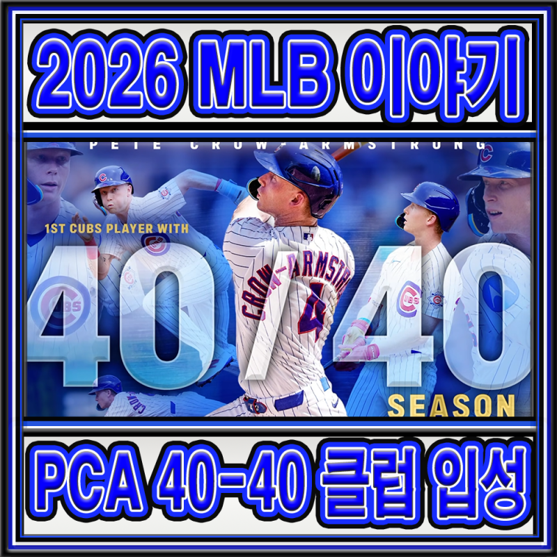 [2026 MLB 이야기] - PCA 시즌 40-40 클럽 입성과 얼추 맞추어져가는 포스트시즌 시드 라인업