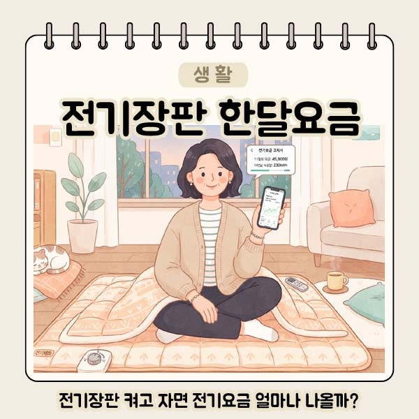 전기장판 켜고 자면 전기요금 얼마나 나올까? 직접 계산해봤는데 깜짝 놀랐어요