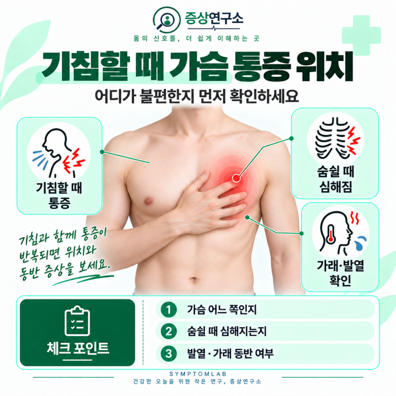 기침할 때 가슴 통증, 단순 근육통일까? 먼저 확인할 신호들