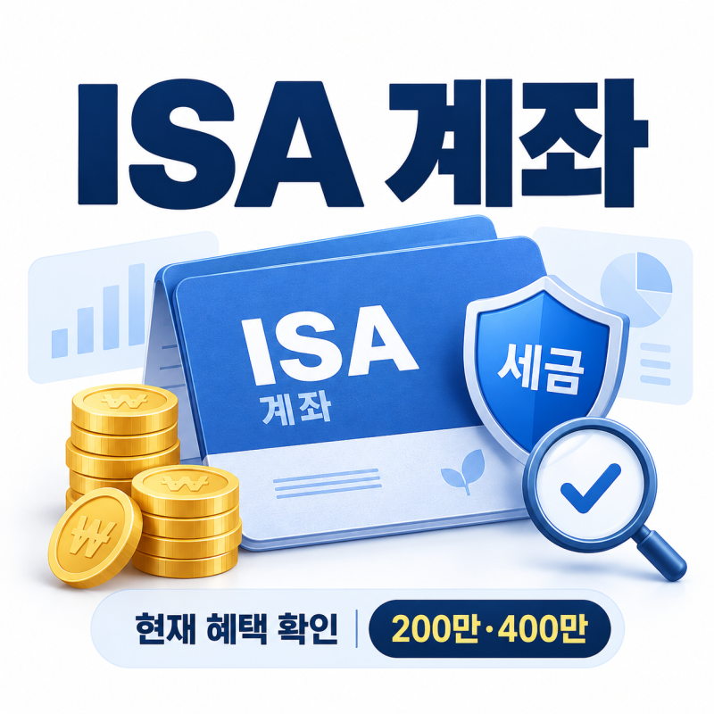 ISA 계좌 만들면 절세될까? 200만·400만 원 비과세와 2026 개편안 차이