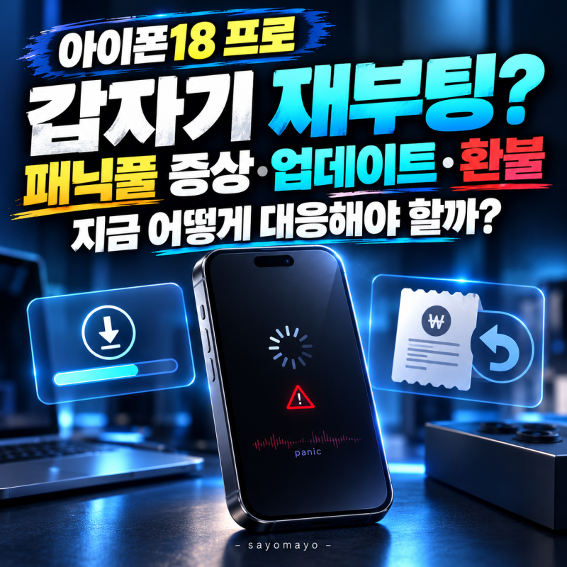 아이폰18 프로 재부팅 오류 발생? 패닉풀 증상과 애플 업데이트·환불 대응 정리