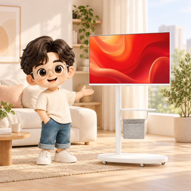 와이드무빙뷰 삼탠바이미 V3 QLED 32인치 FHD 이동식 TV, 책상에 놓기 전 크기와 연결부터 확인하....