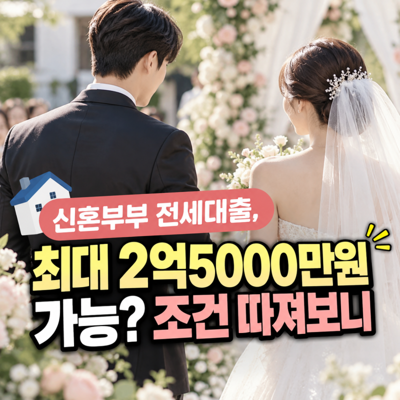 신혼부부 전세대출, 최대 2억5000만원 가능? 조건 한도 금리 따져보니