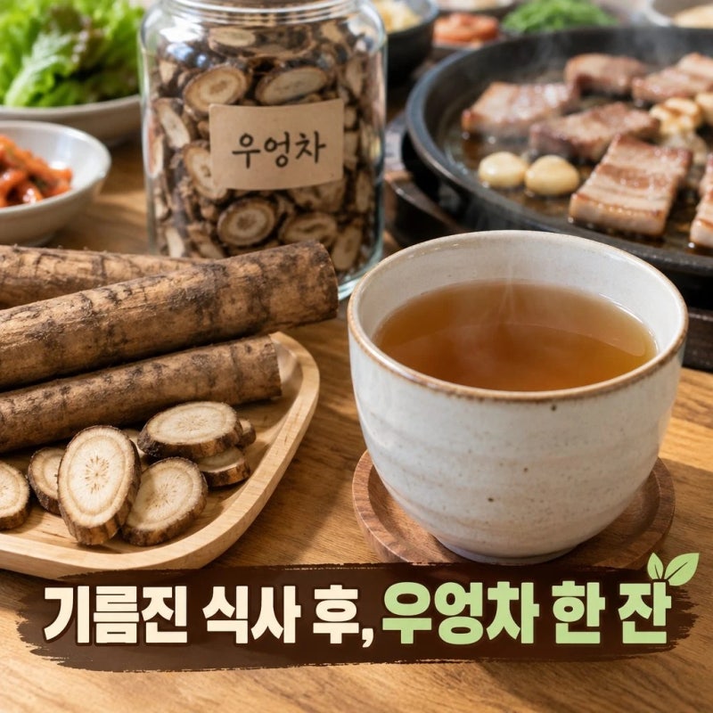 [우엉차 효능] 기름진 음식 섭취 후 마시는 우엉차, 최신 연구가 밝혀낸 놀라운 효과와 섭....