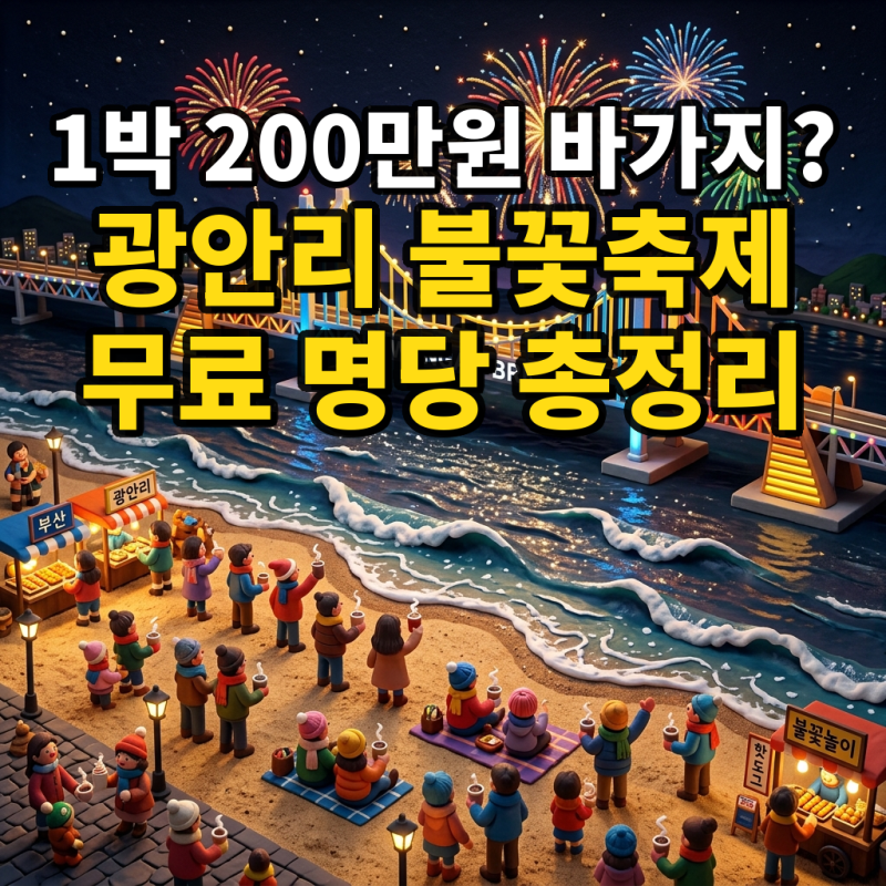 “1박에 200만 원이라고?” 2026 광안리 불꽃축제 바가지 실태와 돈 한 푼 안 드는 진짜 명당 4....