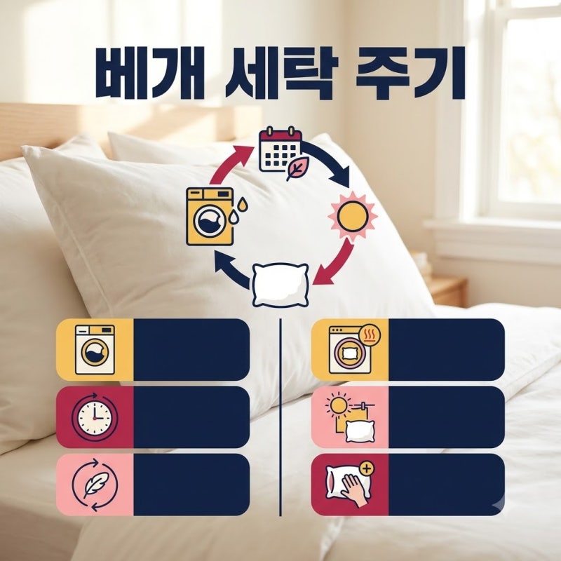 환절기 거위털 베개 물세탁 주기, 3개월마다 점검해야 하는 이유와 올바른 관리 방법 총정리