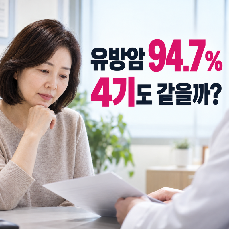 유방암 생존율 94.7%, 4기 생존율도 이 정도일까?