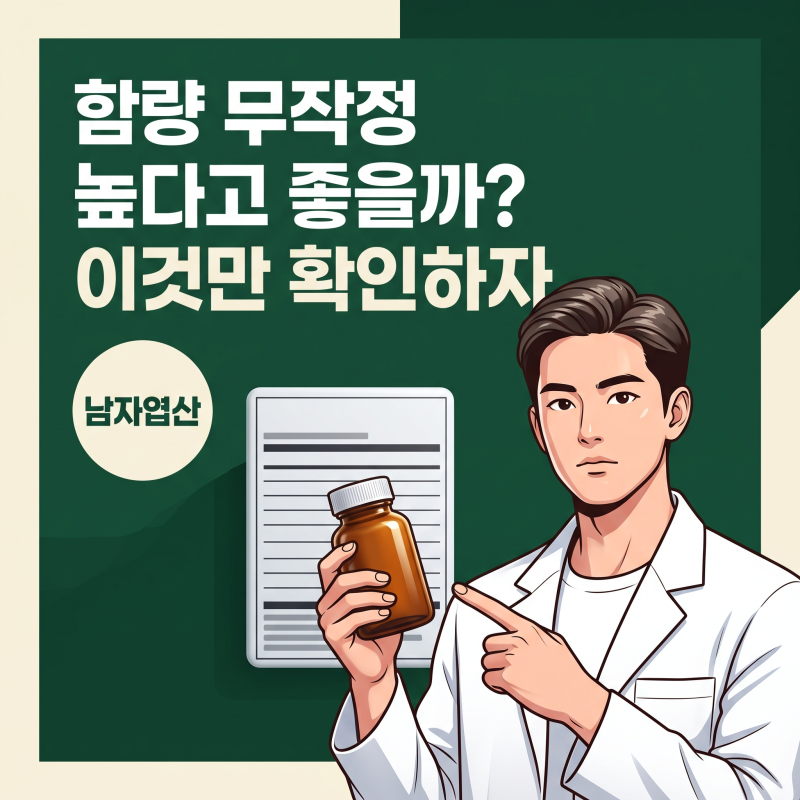 남자엽산, 무작정 높은 용량 고르기 전 원료표에서 확인할 기준