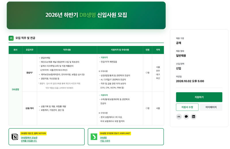 2026 하반기 DB생명 신입사원 채용 자소서 합격 작성법 완벽 정리 (ft. 문항 분석 및 예시)