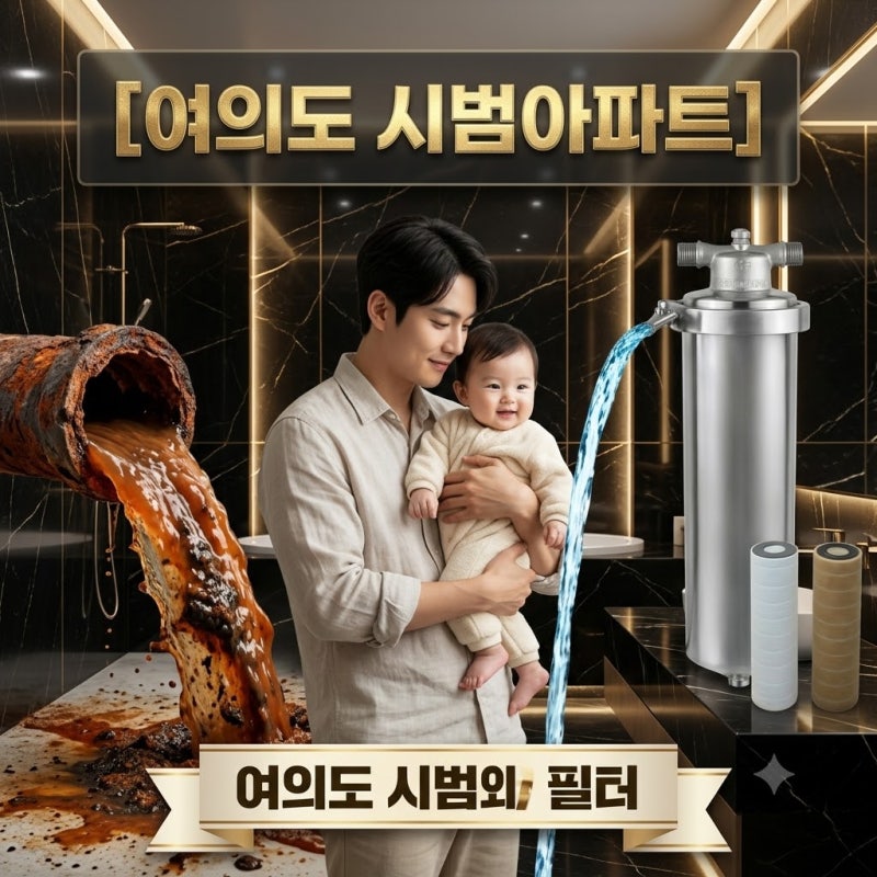 여의도 시범아파트 수도배관청소와 계량기필터 설치 후 관리까지