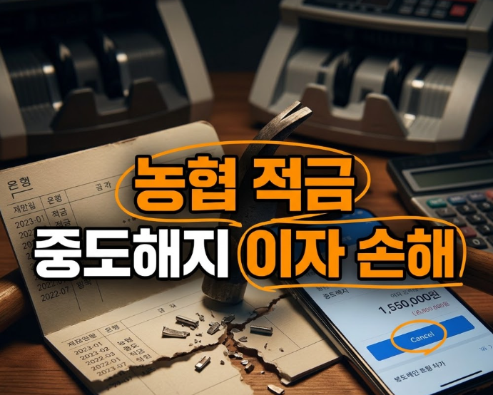 농협 적금 중도해지 이자 손해 얼마? 해지 전 필수 체크 리스트